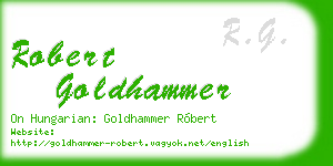 robert goldhammer business card